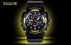 Unisex Black Daily Alarm EL Backlight Analog Digital Watches With Stop Watch