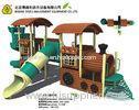 Childred Timber Wooden Train Playground , Outdoor Playground