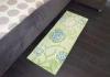 Green Rose absorption Microfiber Kitchen Mats , Square protective floor mats