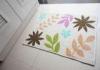 Square printed multi coloured Non Slip Door Mats , decorative door mats indoor