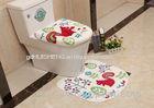 Cute squirrels cartoon acrylic 2 Piece Bath Mat Set anti slip backing