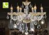 Silver 230V / 240V 12 Light Chandelier Crystal Ceiling Lamp for High End hotel