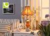 Funky Orange Crystal Drop Luxurious Table Lamps For Hotel / Residential
