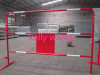 Haotian temporary powder coated road traffic barrier with advertising sign factory
