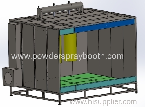 manual powder coating booth system