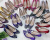 WHOLESALE HIGH QUALITY MB HANGISI CRYSTAL BUCKLE SATIN PUMP