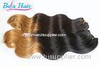 Beauty Unprocessed Brazilian Virgin Ombre Remy Hair Extensions For Salon