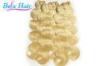 100% Real Tangle Free Body Wave Blonde Human Hair Extensions For Womens