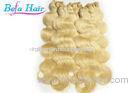 100% Real Tangle Free Body Wave Blonde Human Hair Extensions For Womens