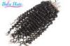 Deep Curl Malaysian Virgin Human Hair Closure With Baby Hair With Full Cuticle