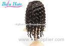 Unprocessed Deep Curl Bleached Knots Human Hair Full Lace Wigs 1# 1B# 2# 4# color