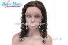 Black Women Red / Blue Human Hair Lace Front Wigs Without Tangle / Shedding