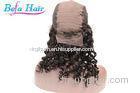 10 Inch Deep Wave Brazilian / Indian Remy Hair Lace Front Wigs For Black Women