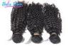 100% Unprocessed Kinky Curl Peruvian Human Hair Extensions with No Tangle