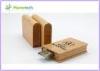 Security 4GB , 8GB , 32GB Book Wooden USB Flash Drives with High Data Transfer