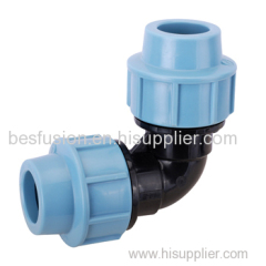 PP Compression Fittings 90deg Elbow