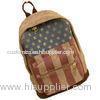 Printed Chamois Leather Backpacks / Travelling Backpacks For Girls In High School