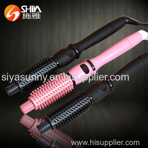 Instant heat protein professional handle can rotate brush iron best hair brush curling iron SY-919