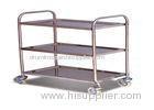 Stainless Steel Hand Truck Trolley With 2 Or 3 Shelves , 100 - 120KG Capacity