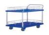 PP Deck Rolling Platform Cart With Noiseless Castor , Double Layer Trolley