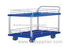 PP Deck Rolling Platform Cart With Noiseless Castor , Double Layer Trolley