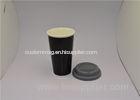 Black Saint Valentine's Day Gifts V Shaped Mug Cup With Silicone Lid