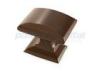 1 1/4 Inch Caramel Bronze Zinc Alloy Modern Square Cabinet Knobs For Home