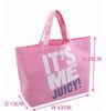 Pink Printed Canvas Tote Bag Ladies Cotton Handbags Custom Made