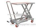 Portable Lifting Table Equipment 100kg Capacity / Aluminum Manual Lift Table Cart