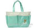 Light Green Fabric Cute Baby Diaper Bags / Stylish Baby Changing Bags