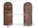Customizable Non Woven Tri Fold Garment Bag with Handles in Brown