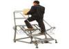 Safety Foot Pedal 7 Step Industrial Warehouse Rolling Ladder , Fast & Easy Assembly