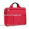 Polyester Durable Oxford Briefcase Womens Laptop Tote Bags , Red / Grey