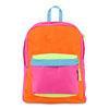 Multicolored Fashionable High School Backpacks for Girls , Orange / Red / Blue