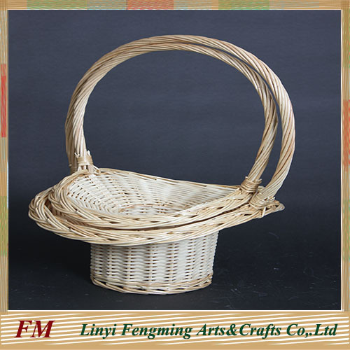 Handmade oval wicker christmas gift basket empty wicker gift baskets
