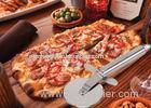 Custom SS304 Stainless Steel Pizza Cutter With PP Wooden Handle