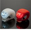 Super-Bright Waterproof Silicon LED Bike Light SET Front+Rear Safety Light Combo with Lithium Wafer Batteries