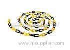 8 MM Diameter Traffic Cone Plastic Chain Link With Black Yellow Color