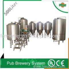 500L micro brewery system for hotel, bars and restaurant
