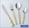 Chrismas gift 2015 new design 72pcs cutlery set gold