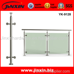 Guangzhou supplier glass stainless steel railing interior stair design