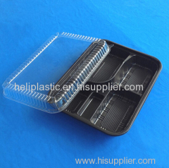 Microwavable black food container