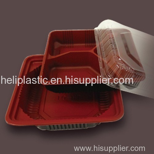 plastic food tray with 3 compartment