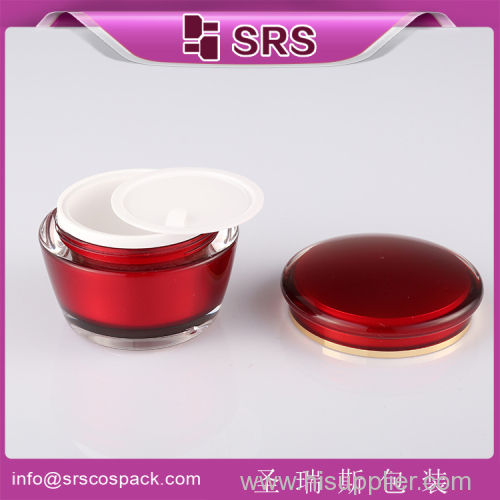 SRS wholesale acrylic creams jar packaging cosmetic jar face creamplastic cosmetic container 50ml