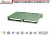 Metal Four Way Entry European Corrugated Steel Pallets Green For Stock Room