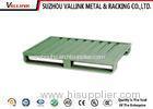 Metal Four Way Entry European Corrugated Steel Pallets Green For Stock Room