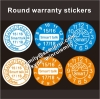 Custom warranty stickers for computer repair use with 12 months