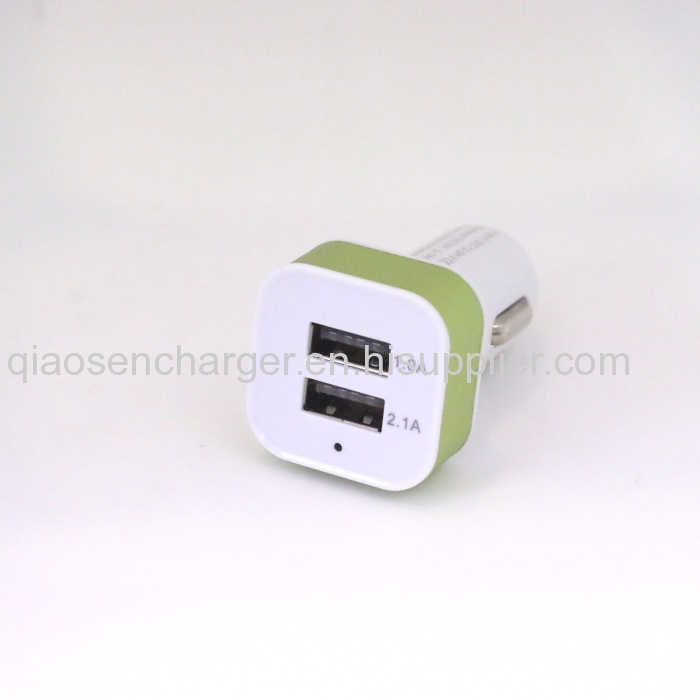 Most summer hot sale 5V 3.1A car charger for cellphone,pure material car charger