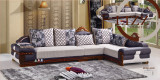 African Home Fabric and Leather Sofa