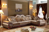 Modern European Living Room Leather and Fabric Couches